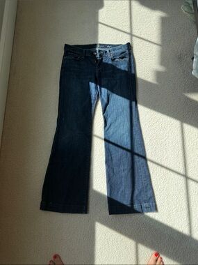 7 For All Mankind Dark Blue Flare Jeans